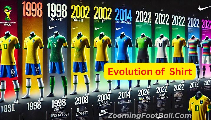 Evolution of Design of Brazil Soccer Shirt