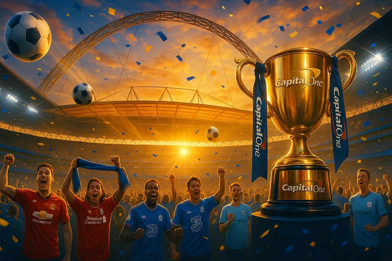 Capital One Cup Celebration Scene