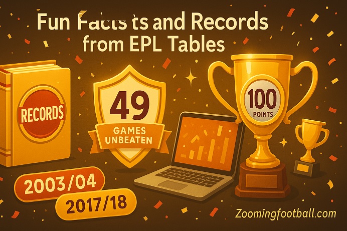 Fun Facts and Records from EPL Tables