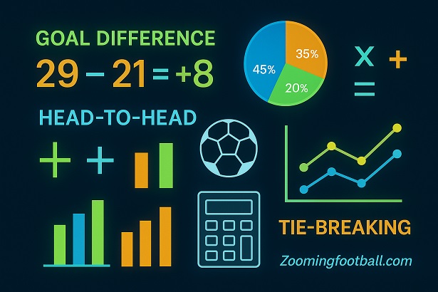 La Liga rankings key metrics goal difference head-to-head statistics