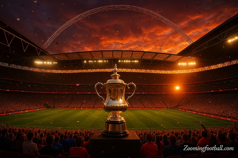 - FA Cup Final Wembley Stadium trophy celebration soccer tournament