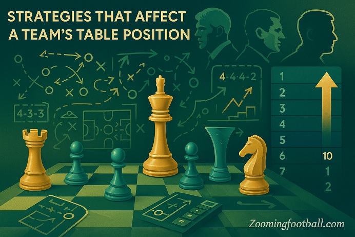 Premier League team strategies tactics affecting table position