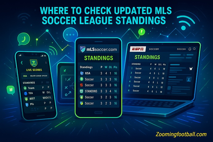 MLS standings websites apps MLSsoccer.com ESPN mobile live scores